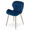 Jídelní židle MANGO VELVET, modrá v moderním skandinávském designu