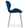 Elegantní jídelní židle MANGO VELVET, modrá do moderní jídelny