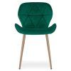 Jídelní židle MANGO VELVET, zelená v moderním skandinávském designu