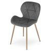 Jídelní židle MANGO VELVET, tmavě šedá v moderním skandinávském designu