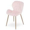 Jídelní židle MANGO VELVET, světle růžová v moderním skandinávském designu