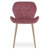 Jídelní židle MANGO VELVET, tmavě růžová v moderním skandinávském designu