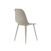 Pohodlná jídelní židle OSAKA plastová šedohnědá pro moderní jídelní stůl