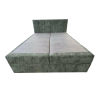 Stylová čalouněná postel boxspring DIRELIS VIBE 140x200 cm tmavě zelená s čalouněným čelem