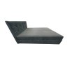 Čalouněná postel boxspring DIRELIS VIBE 140x200 cm tmavě šedá v moderním stylu