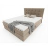 Čalouněná postel boxspring DIRELIS TRINITY 140x200 cm béžová do moderní ložnice