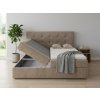 Designová čalouněná postel boxspring DIRELIS TRINITY 140x200 cm béžová do ložnice