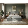 Čalouněná postel boxspring DIRELIS TRINITY 140x200 cm šedá v elegantním provedení