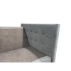 Luxusní čalouněná postel boxspring DIRELIS TRINITY 140x200 cm šedá s měkkým čelem