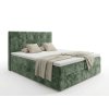 Elegantní čalouněná postel boxspring DIRELIS VIBE 160x200 cm tmavě zelená do moderní ložnice