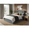 Čalouněná postel boxspring DIRELIS VIBE 160x200 cm tmavě šedá s komfortním designem