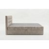 Moderní boxspring postel DIRELIS TRINITY 160x200 cm béžová s čalouněným čelem