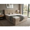 Elegantní čalouněná postel boxspring DIRELIS TRINITY 160x200 cm béžová s čelem