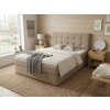 Čalouněná postel boxspring DIRELIS TRINITY 160x200 cm béžová s komfortním designem