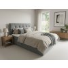 Čalouněná postel boxspring DIRELIS TRINITY 160x200 cm šedá s komfortním designem