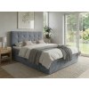 Moderní čalouněná postel boxspring DIRELIS TRINITY 160x200 cm šedá s prošívaným čelem