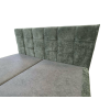 Prostorná čalouněná postel boxspring DIRELIS VIBE 180x200 cm tmavě zelená s dekorativním prošíváním