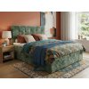 Designová čalouněná postel boxspring DIRELIS VIBE 180x200 cm tmavě zelená do ložnice