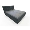 Stylová čalouněná postel boxspring DIRELIS VIBE 180x200 cm tmavě šedá s vysokým čelem