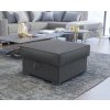 Čalouněný taburet SMART COSARO XL tmavě šedý 71x71 cm s úložným prostorem