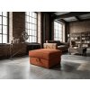 Čalouněný taburet SMART COSARO XL terakotový 71x71 cm s úložným prostorem