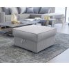 Čalouněný taburet SMART COSARO XL světle šedý 71x71 cm s úložným prostorem