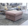 Čalouněný taburet SMART COSARO XL světle fialový 71x71 cm s úložným prostorem