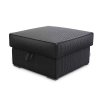 Černý taburet SMART COSARO XL s úložným prostorem 71x71 cm