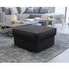 Čalouněný taburet SMART COSARO XL černý 71x71 cm s úložným prostorem