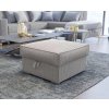Čalouněný taburet SMART COSARO XL béžový 71x71 cm s úložným prostorem