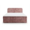 Moderní čalouněná postel boxspring FORENA 160x200 cm starorůžová s elegantním designem