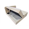 1. Luxusní čalouněná postel boxspring FORENA 140x200 cm krémová s komfortním vzhledem