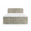 Komfortní čalouněná postel boxspring FORENA 180x200 cm krémová v minimalistickém designu