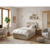 Moderní čalouněná postel boxspring FORENA 90x200 cm krémová v nadčasovém designu