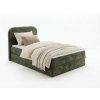 Elegantní čalouněná postel boxspring FORENA 90x200 cm tmavě zelená do moderní ložnice