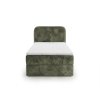 Čalouněná postel boxspring FORENA 90x200 cm tmavě zelená s elegantním čalouněním