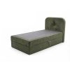 Designová čalouněná postel boxspring FORENA 90x200 cm tmavě zelená pro útulnou ložnici