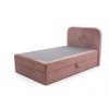 Luxusní čalouněná postel boxspring FORENA 90x200 cm starorůžová s moderním vzhledem