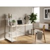 Elegantní psací stůl MAX 4.0 s regálem 120x44 cm, bílý, do moderního interiéru