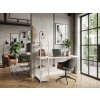 Designový psací stůl MAX 4.0 s regálem 120x44 cm, bílý, pro práci na notebooku