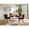 Designová jídelní židle MANGO VELVET s černými nohami, černá do moderní i industriální jídelny