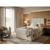 Designová čalouněná postel boxspring DIRELIS VIBE 90x200 cm krémová do moderní ložnice