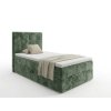 Elegantní čalouněná postel boxspring DIRELIS VIBE 90x200 cm tmavě zelená s úložným prostorem
