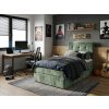 Designová čalouněná postel boxspring DIRELIS VIBE 90x200 cm tmavě zelená do moderní ložnice