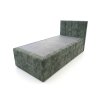 Pohodlná čalouněná postel boxspring DIRELIS VIBE 90x200 cm tmavě zelená s měkkým čelem
