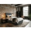 Designová čalouněná postel boxspring DIRELIS VIBE 90x200 cm tmavě šedá do moderní ložnice