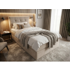 Komfortní čalouněná postel boxspring DIRELIS TRINITY 90x200 cm béžová s pohodlnou matrací